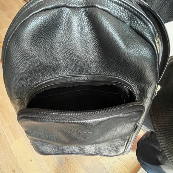 Picard black leather backpack purse - Picture 8 of 9